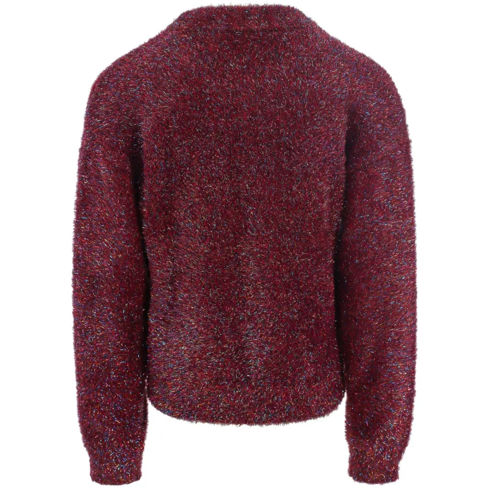 LOOXS little rechtvallende gebreide sweater - donkerrood, foto 4