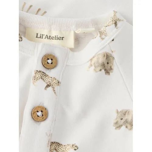 Lil' Atelier BABY romper met all over print wit, foto 6