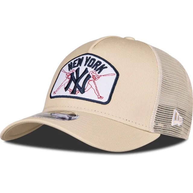New-Era A-Frame MLB New York Yankees trucker pet beige