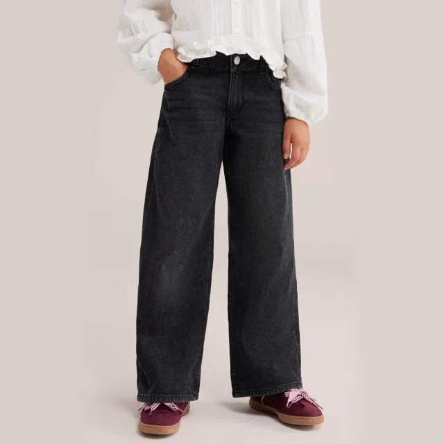 WE Fashion Blue Ridge wide leg jeans - zwart, foto 3