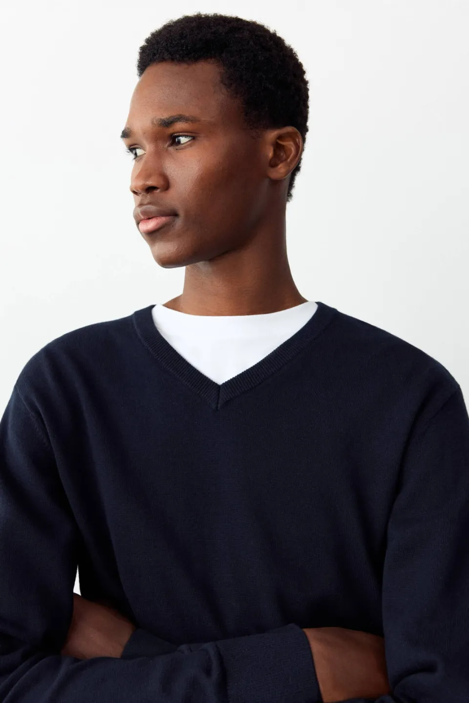 Mango TEEN katoenen oversized gebreide trui - donkerblauw, foto 5