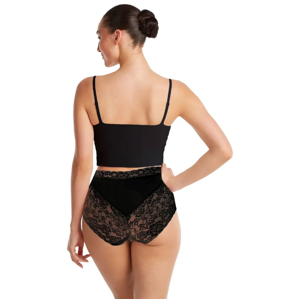 Ten Cate Secrets high waist maxislip met kant zwart, foto 4