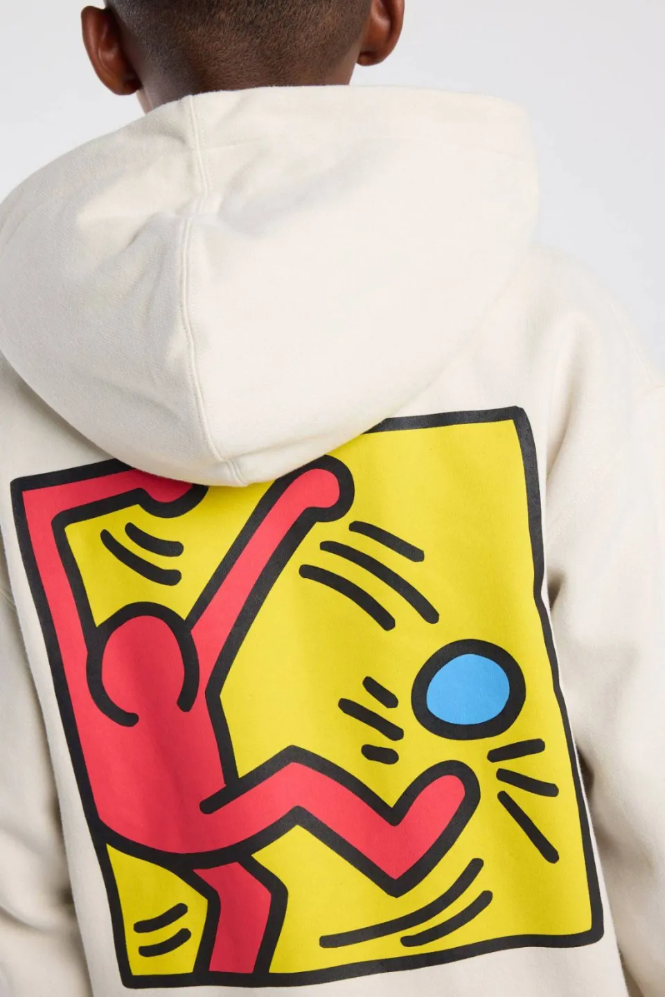 America Today hoodie met backprint - ecru/geel/rood, foto 6
