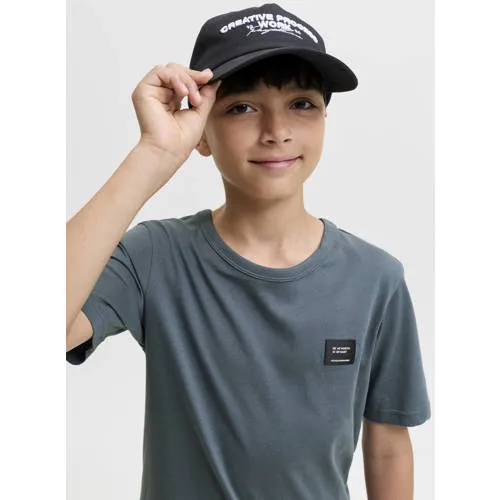 Jack & Jones T-shirt grijsblauw effen, foto 6