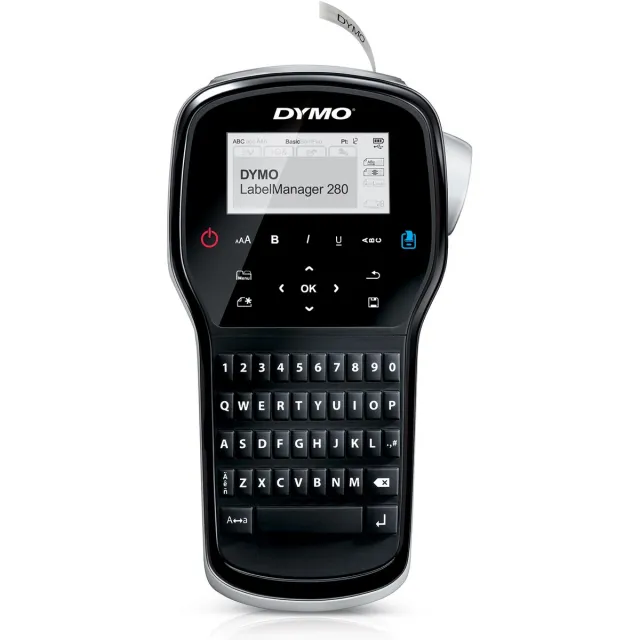 Dymo Labelprinter dymo labelmanager 280 draagbaar Qwerty 12mm zwart