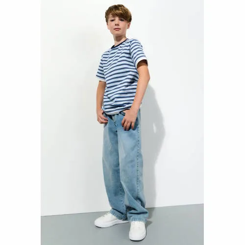 s.Oliver baggy wide leg jeans light blue denim, foto 3