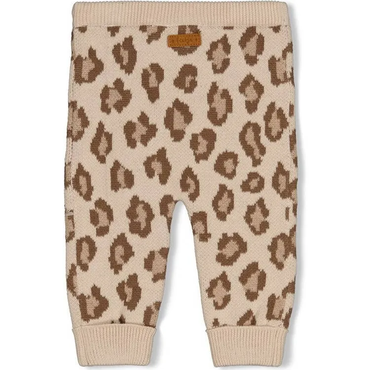 Feetje jacquard babybroek panterprint zand, foto 6