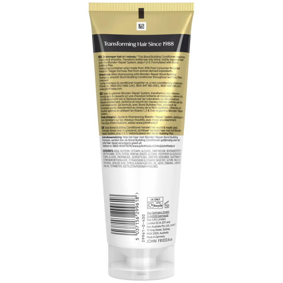 John Frieda Blonde+ Repair Bond Building conditioner, foto 5