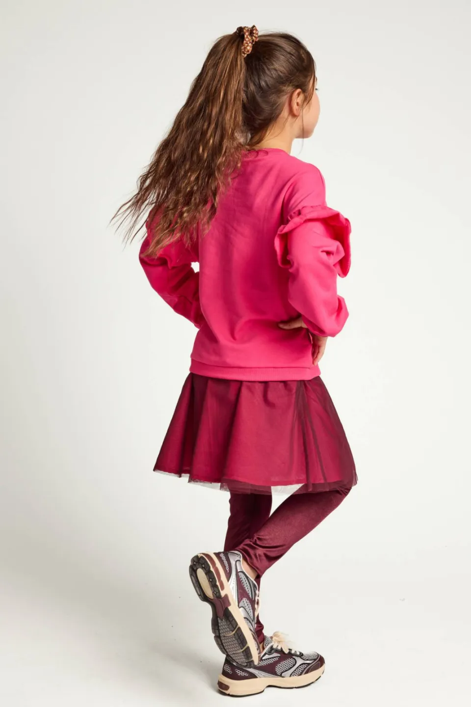LOOXS little korte tule rok donkerrood, foto 5