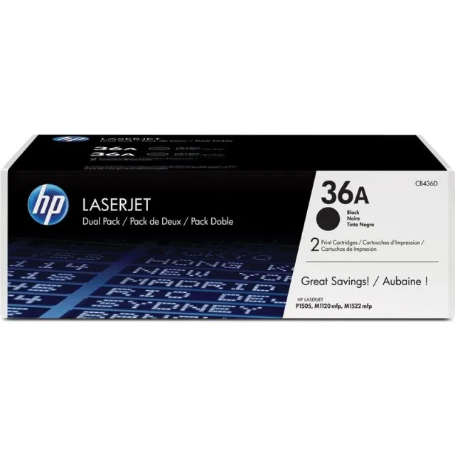Hp 36A (CB436AD) Toner 2x Zwart - Multipack