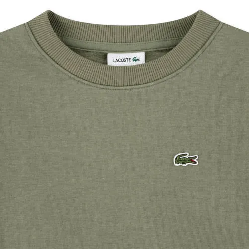 Lacoste fleece sweater met logo - kaki, foto 3