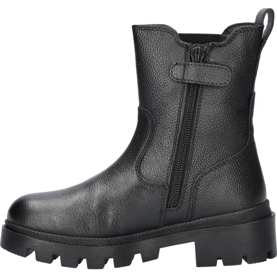 Nelson Kids chunky leren chelsea boots zwart, foto 2