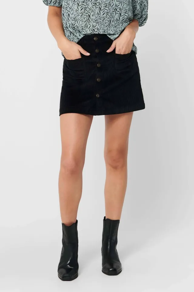 Only ONLAMAZING corduroy minirok zwart, foto 3