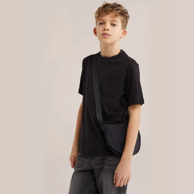 WE Fashion Blue Ridge T-shirt zwart Black Uni
