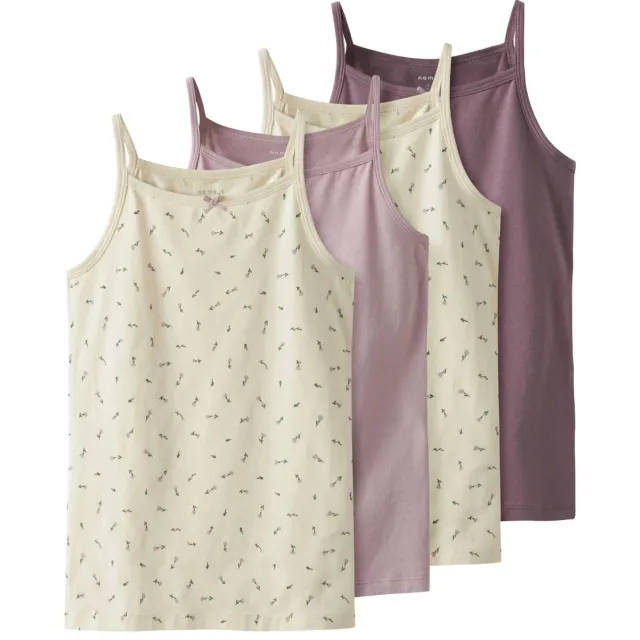 NAME IT NKFSTRAP hemd set van 4 Buttercream