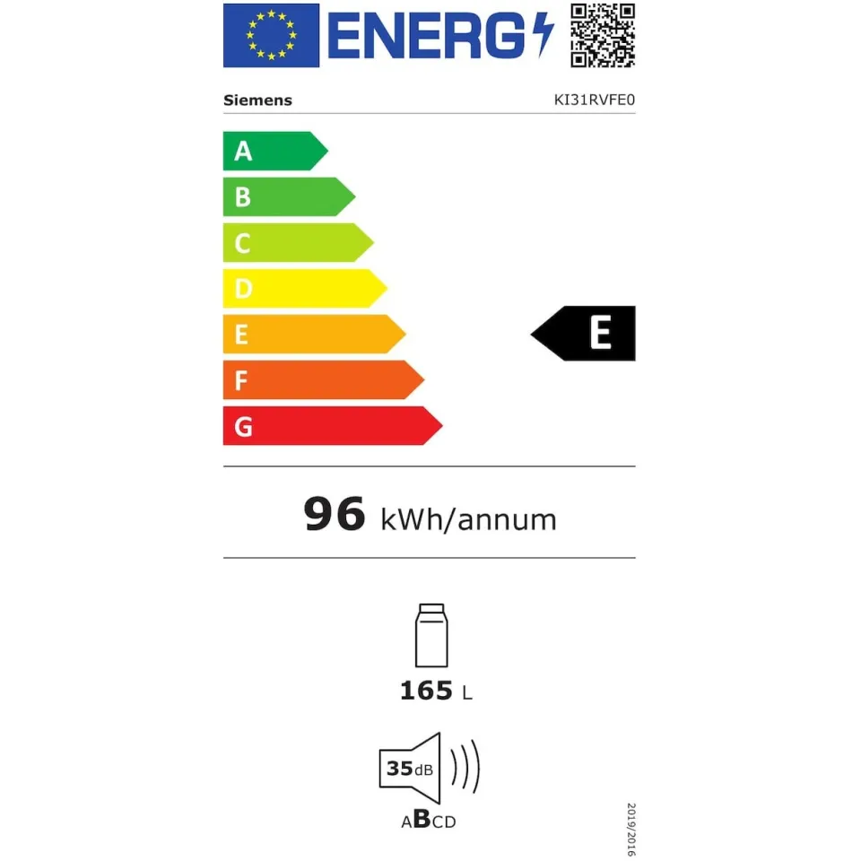 Siemens KI31RVFE0 Inbouw koelkast zonder vriesvak wit, foto 2