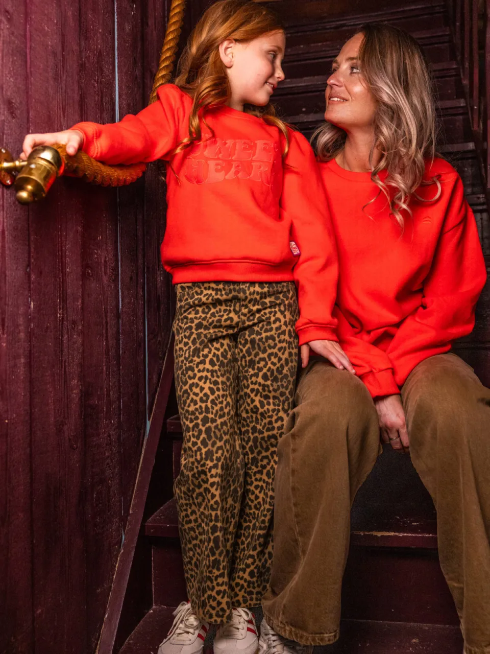 LOOXS little Little leopard jeans met panterprint - bruin, foto 4