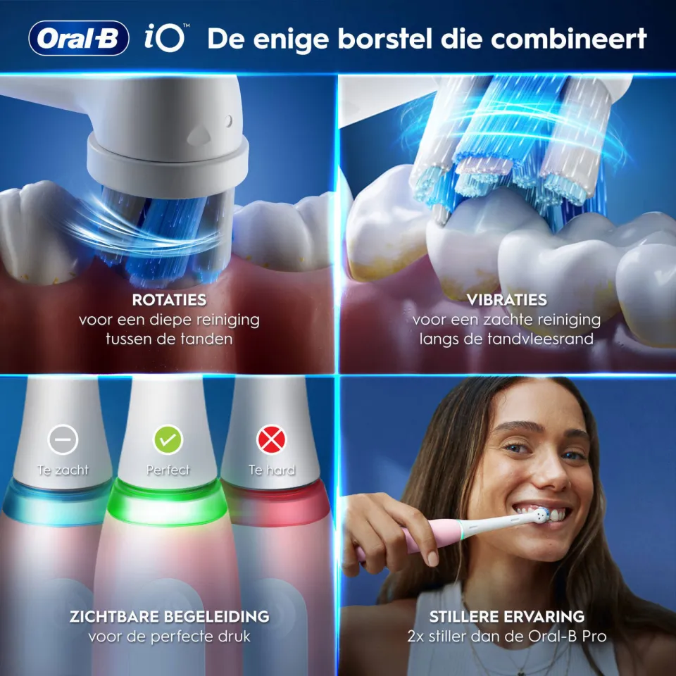 Oral-B iO Series 3 elektrische tandenborstel - Roze, foto 4