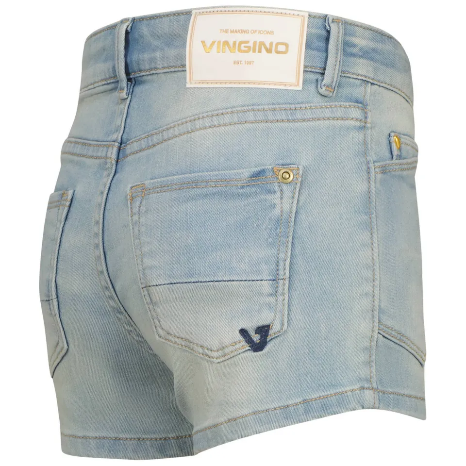 Vingino regular high waist jeansshort light indigo, foto 3