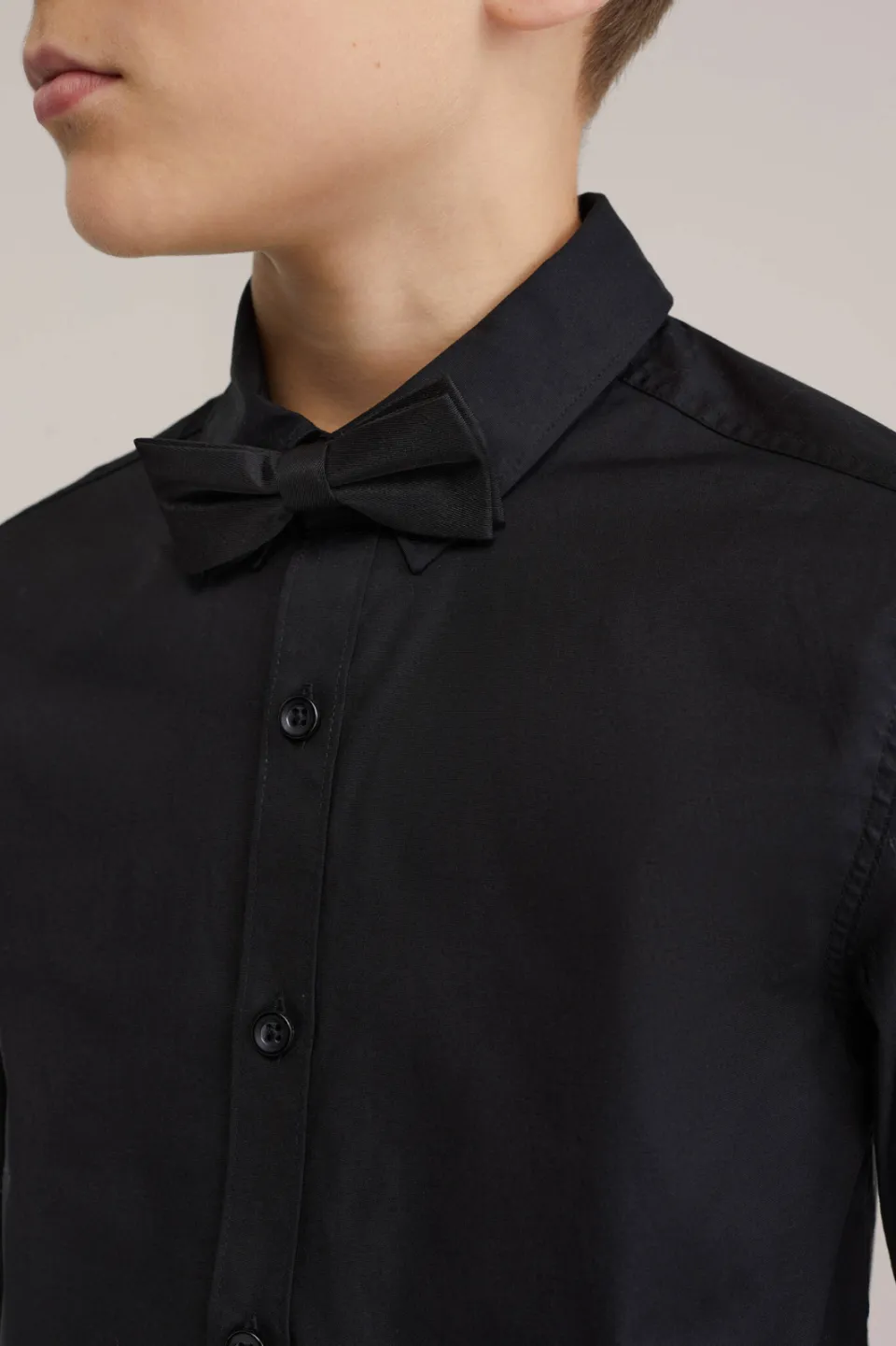WE Fashion overhemd + vlinderstrikje zwart, foto 6
