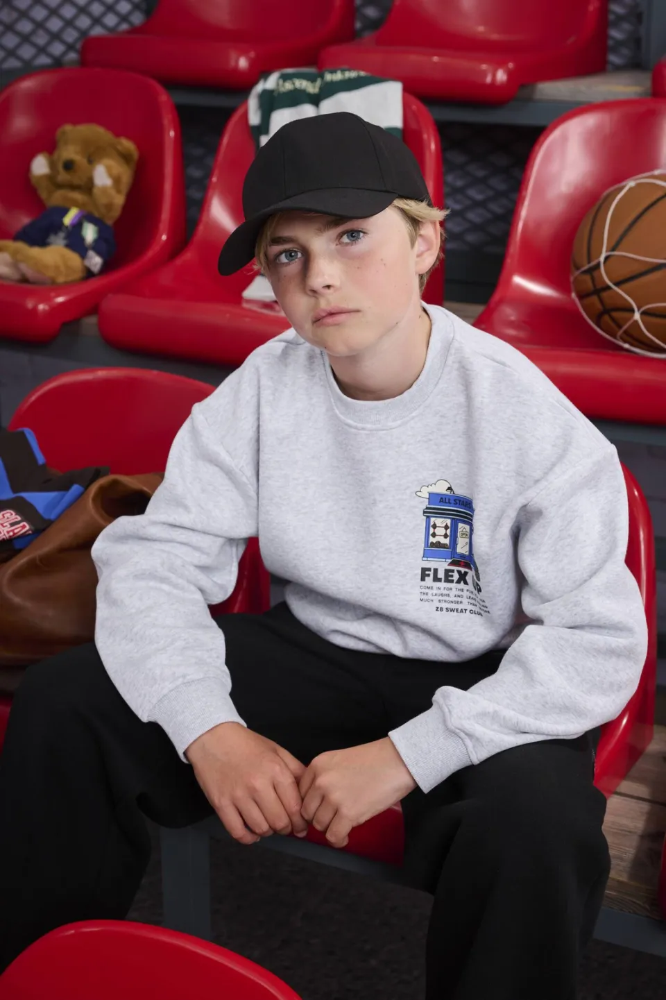 Z8 kids sweater Antony met backprint grijs