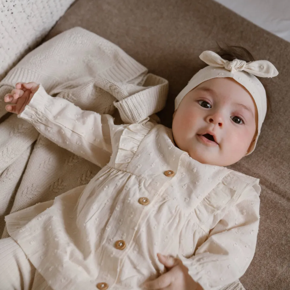 Dirkje babybroek roze en ecru Roze/ecru