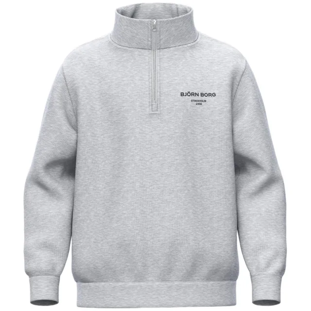 Björn Borg sweater met logo - grijs Grijs melange