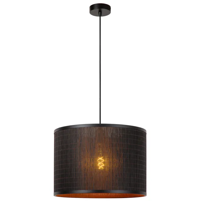 Lucide TAGALOG - Hanglamp - Ø 40 cm - 1xE27 - Zwart Zwart, Naturel