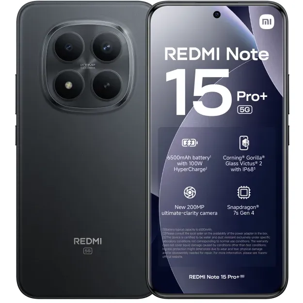 Xiaomi Redmi Note 15 Pro+ 5G 256GB - Zwart