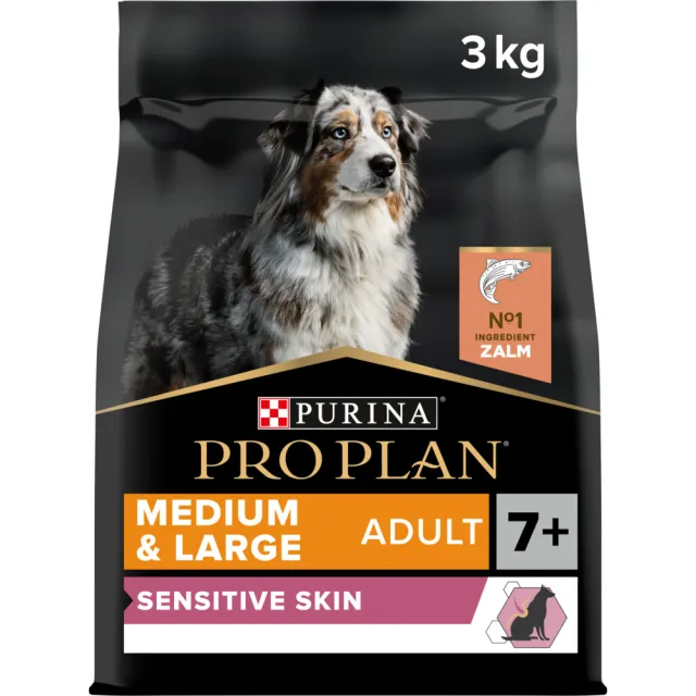 Pro Plan Hondenvoer Droog Adult 7+ Medium & Large Sensitive Skin Zalm 3 kg