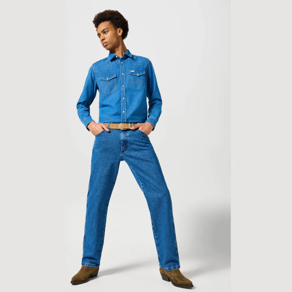 Wrangler 13MWZ straight leg jeans stonewashed, foto 3