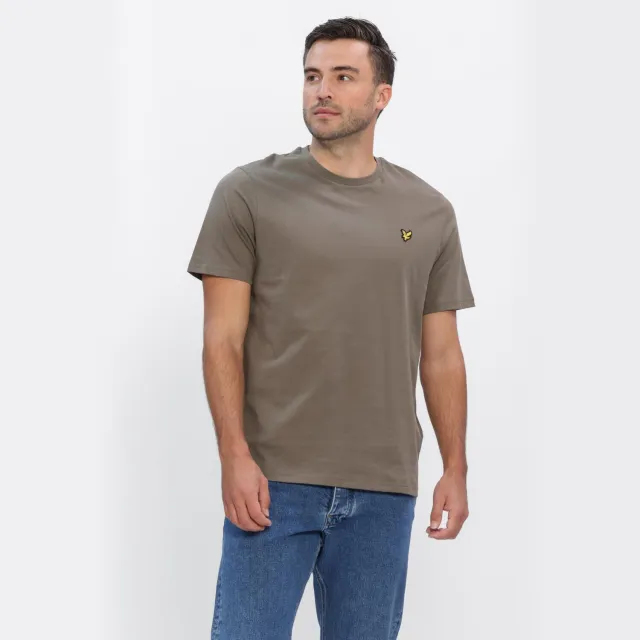 Lyle & Scott Heren Polo's & T-shirts Plain T-shirt - Khaki
