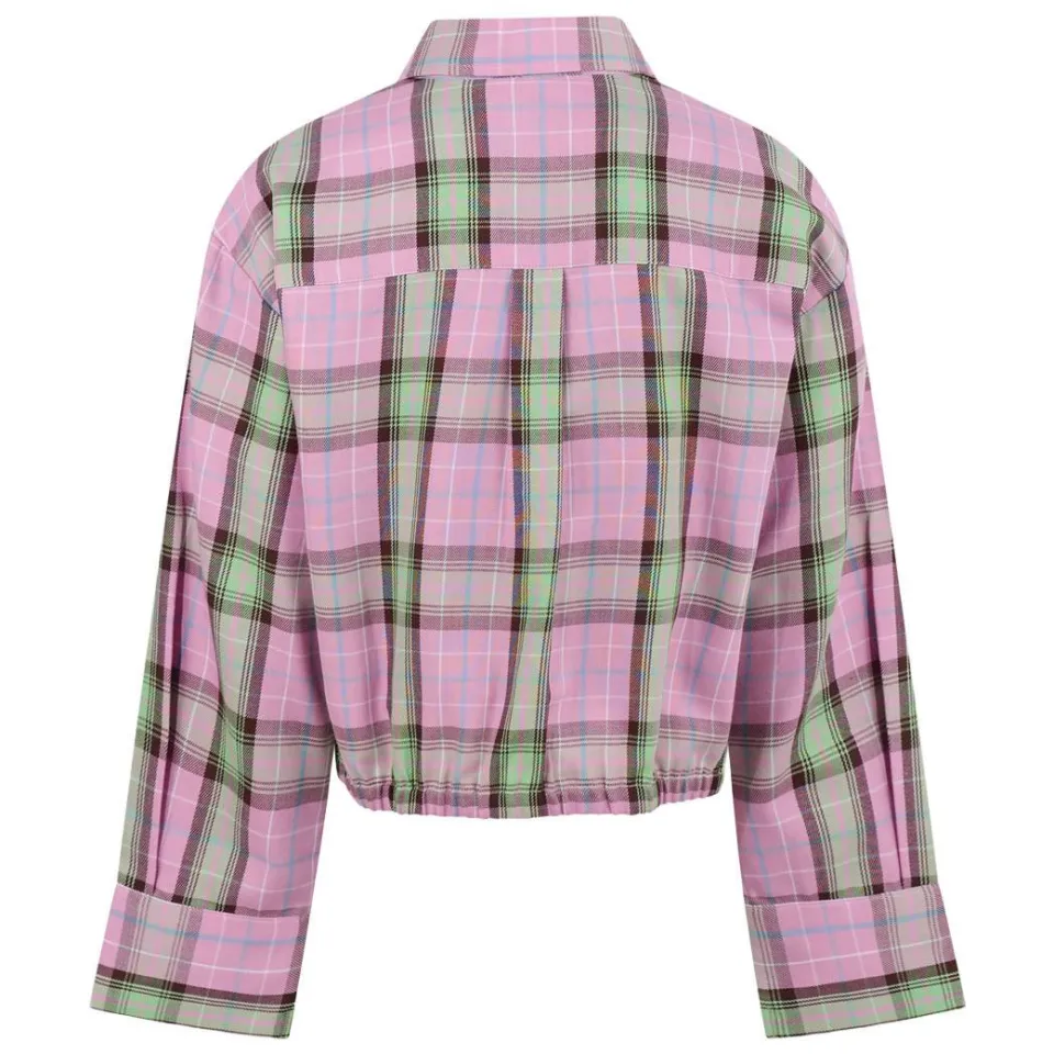Shoeby geruite blouse lichtroze groen, foto 5