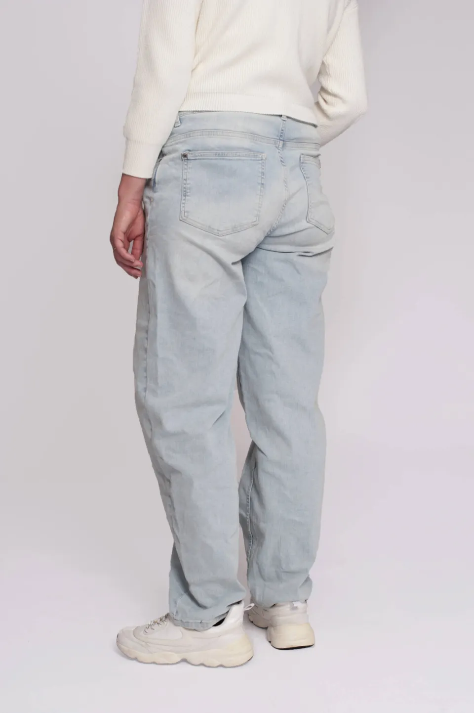 LOVE2WAIT zwangerschaps tapered jeans light blue denim, foto 7