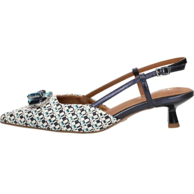 Tamaris slingbacks sandalen blauw