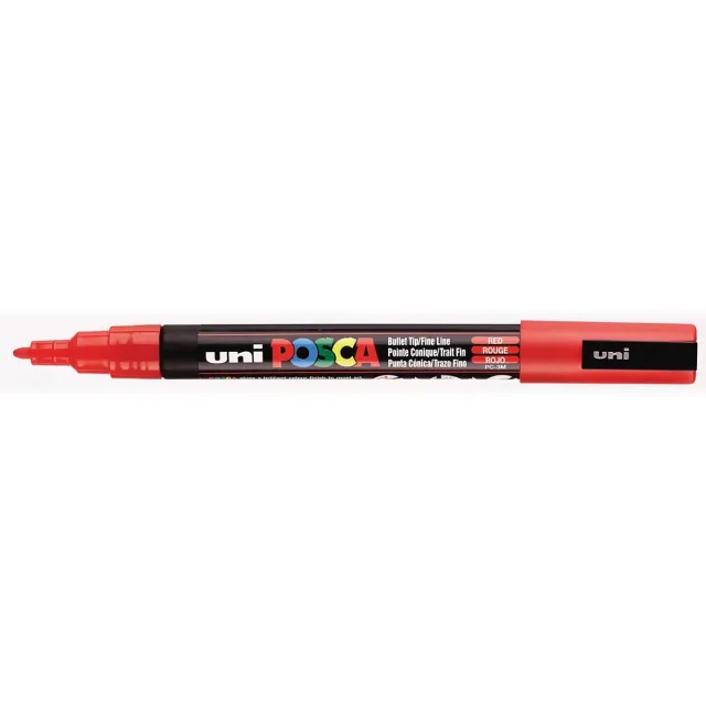 Posca marker met conische punt schrijfdikte fijn rood