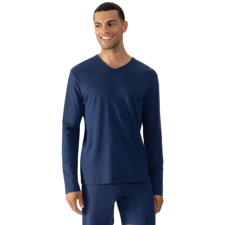 Mey T-shirt met lange mouwen Serie Solid Night Neptune Neptunus