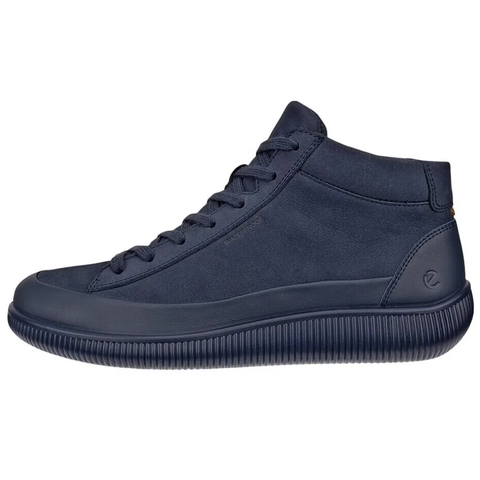 Ecco Soft Zero W veterboot blauw