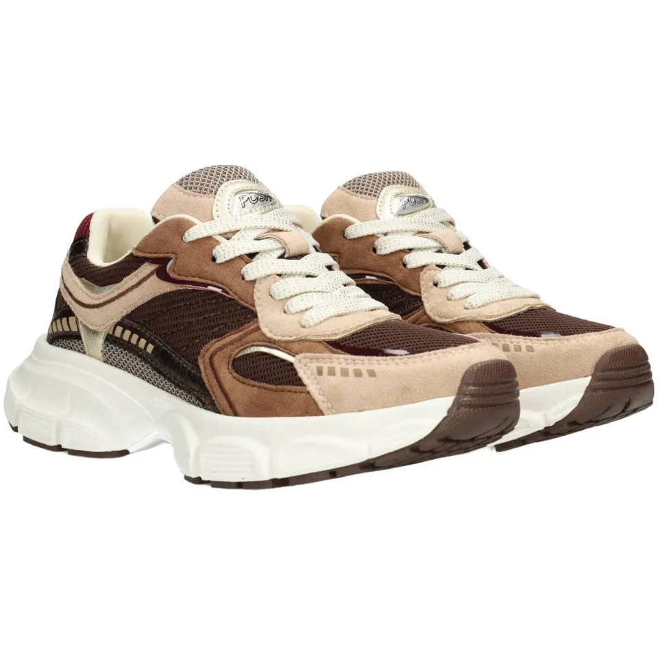 POSH by Poelman Poelman Lise lage sneakers bruin, foto 6