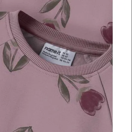 NAME IT MINI gebloemde sweater - roze, foto 4