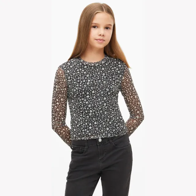 s.Oliver gebloemde longsleeve zwart, foto 2