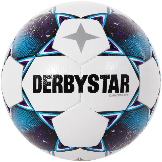 DerbyStar Diamond II Voetbal Maat 5 Wit Blauw Paars