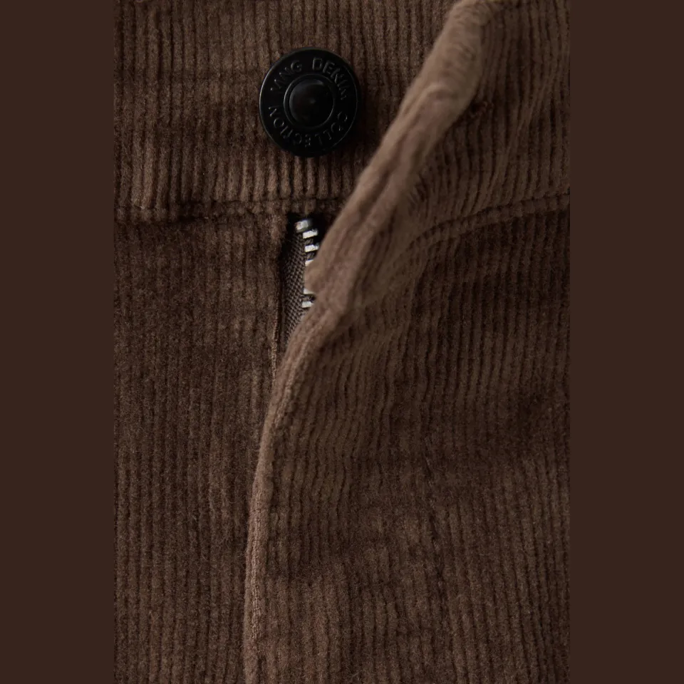 Mango Kids corduroy casual broek bruin, foto 2