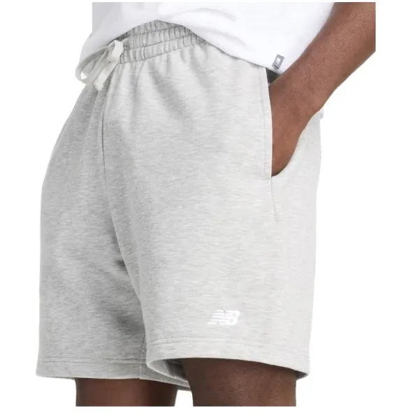 New Balance Sport Essentials French Terry short grijs/wit