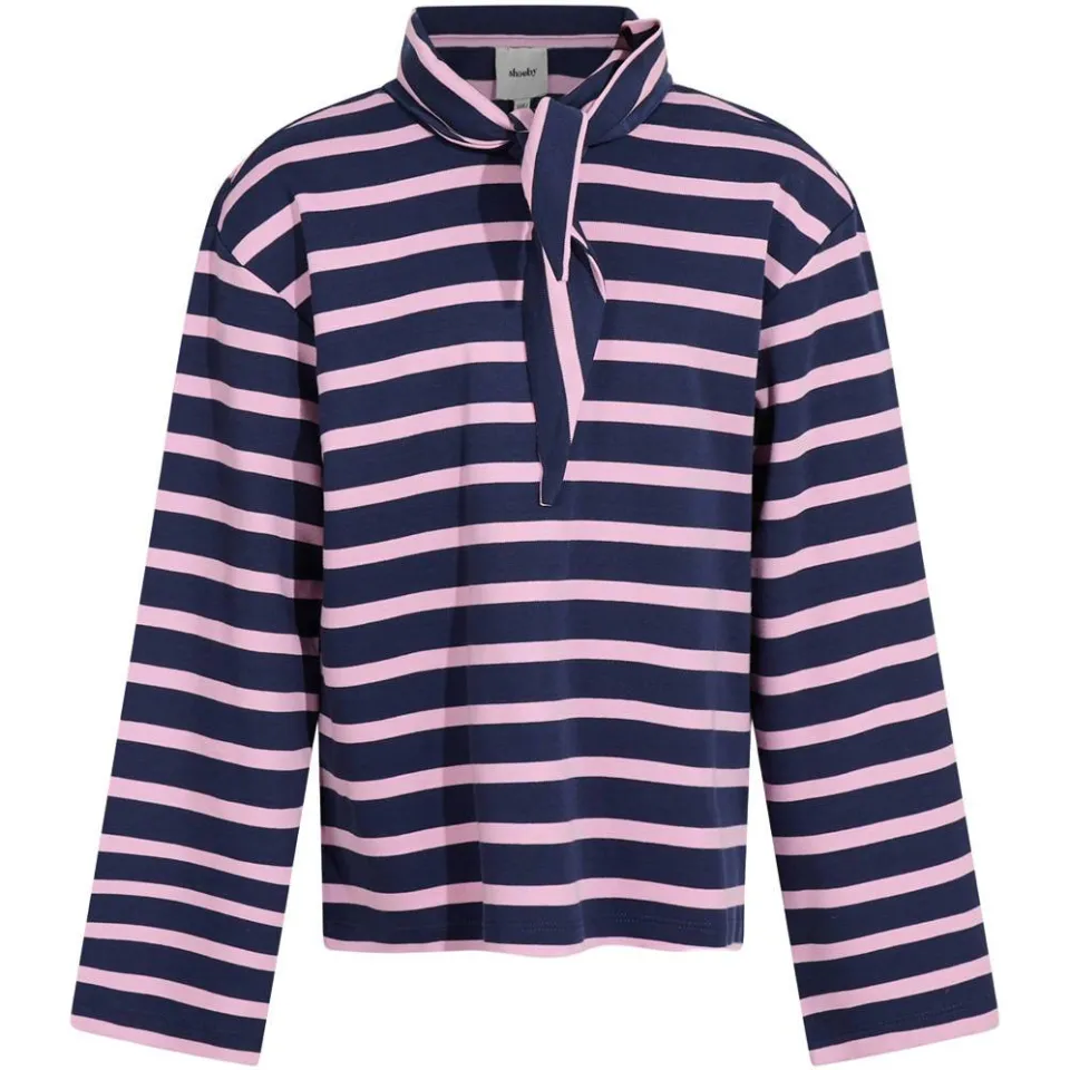 Shoeby gestreept T-shirt donkerblauw, foto 3