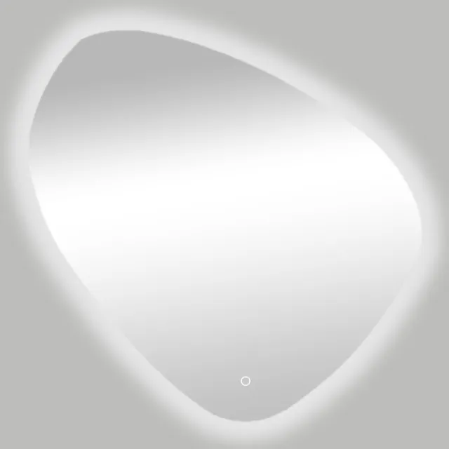 Best Design Spiegel Best Design Ballon Asymmetrisch 120x120cm Met LED Verlichting Rondom en One-Touch Bediening