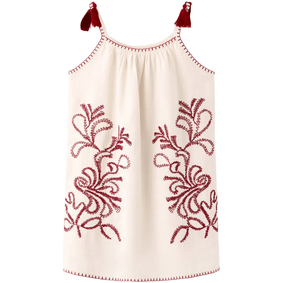 Mango zomerjurk met borduursels ecru, foto 2