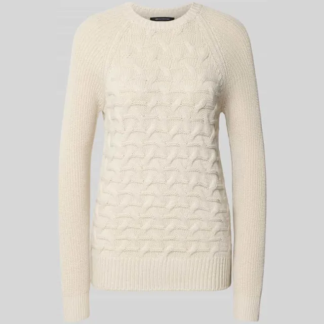 Armani Exchange Pullover van scheerwolmix in tricotlook Zand