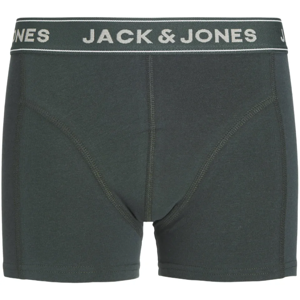 Jack & Jones Junior boxershorts donkergrijs set van 3 donkergrijs/donkergroen/zwart, foto 3