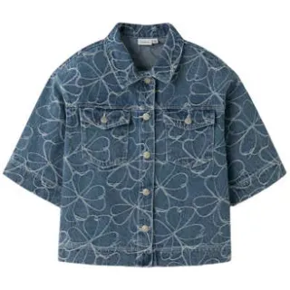 NAME IT denim blouse middenblauw Medium Blue Denim